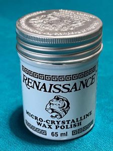 Renaissance wax polish for conditioning wood pool cue shafts